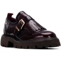 Carmela pour femme. 16259401-BURDEOS Mocassins 162594 bordeaux (37), Plat, 1 à 3 cm, Aucun, Casuel, Vernis