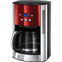 Russell Hobbs 23240-56 Luna Solar Red - Cafetière à filtre avec verseuse en verre - Rouge