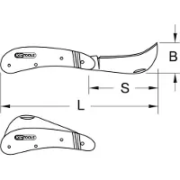 Ks Tools Couteau pliant d'électricien, 1 lame faucille
