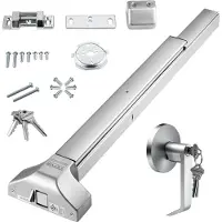 Vevor Serrure Anti-Panique Universelle pour Porte de Sortie 76-91 cm de Largeur Dispositif Anti-Panique pour Issue de Secours Barre 1 Carré Évacuation Rapide pour Centres Commerciaux Hôpitaux Hôtels