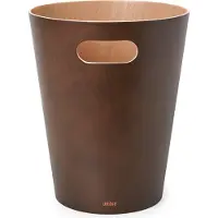 Umbra Cans & Bins Woodrow Poubelle avec poignée, poubelle, collecteur de déchets, corbeille à papier, bois teinté, espresso, 082780213