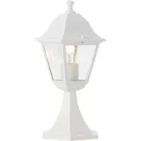 Brilliant Borne extérieure NISSIE blanche - Brillante - Métal/verre - IP44 - 1 x E27 60 W