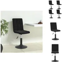 vidaXL Chaise de salle à manger 4 pcs. Pivotant Noir Velours - Chaises de salle à manger