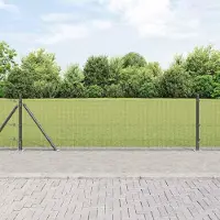 Syfax Clôture en fil soudé avec base en béton 25 x 0,6 m (l x h)