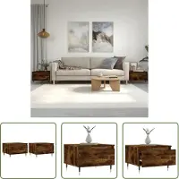 The Living Store Tables basses 2 pcs. Chêne fumé 50x46x35 cm Bois composite