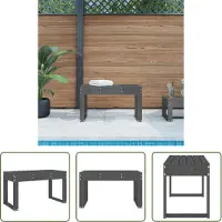 The Living Store Banc de jardin Gris 80x38x45 cm Pin massif