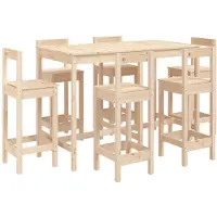 vidaXL Ensemble de bar de jardin 7 pièces pin massif
