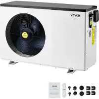 Vevor Pompe à chaleur électrique pour piscines , puissance de chauffage de 3,22-15,25 kW, conversion de fréquence économe en énergie, convient pour les piscines hors-sol de 30-60 m³