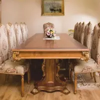 Casa Padrino Luxus Barock Esstisch Braun / Gold 310 cm - Meubles de salle à manger baroques