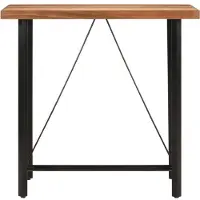 Syfax Table de bar 110x55x107 cm bois massif d'acacia et fer