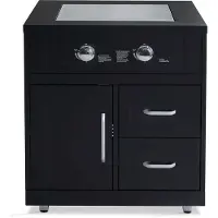 Oviala Meuble gazinière 2 brûleurs pour cuisine extérieure - Memphis