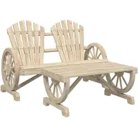Sonstiges Salon de jardin 2 pcs bois de sapin massif
