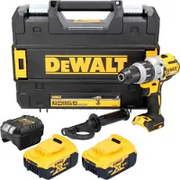 DeWalt DCD 996 18 V Brushless Li-Ion Perceuse visseuse à percussion sans fil à 3-étapes avec boîtier TSTAK + 1x Batterie DCB 184 2,0 Ah + Chargeur DCB 115
