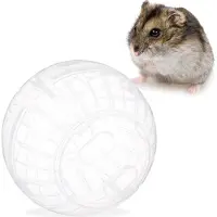 Relaxdays Hamsterball, boule d'exercice pour hamsters et souris, activité physique, jouet pour rongeurs, plastique, 14 cm, transparent