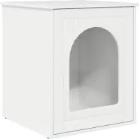 Syfax Maison pour chat Blanc Brillant 53 x 52 x 62 cm