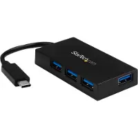 StarTech.com .com HB30C4AFS Hub d'interface USB 3.2 Gen 1 (3.1 Gen 1) Type-C 5000 Mbit/s noir