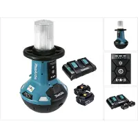 Makita Lampe LED sans fil DML 810 PF 18 / 36 V ( 2 x 18 V ) 5500 lm IP54 + 2 batteries 3,0 Ah + double chargeur