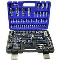 GEKO Jeu de lames 94pcs, 1/2", 1/4", acier CrV G10100