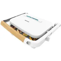 Cecotec Rock'nGrill — Gril électrique 1300 W, revêtement RockStone anti-adhérent — Blanc
