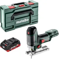 Metabo ST 18 LT 130 BL Scie sauteuse sans fil 18 V 130 mm Brushless + 1x batterie LiHD 4,0 Ah + Metabox - sans chargeur