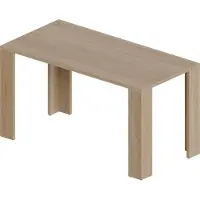 Pokar Table de salle à manger, table de cuisine, table de bureau, Taille:140x80, Couleur:Chêne Sonoma