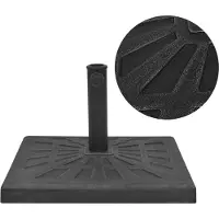 Prolenta Maison Exclusive - Support de parasol en résine, forme carrée, noir, 19 kg