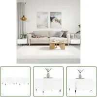 The Living Store Tables basses 2 pcs. Blanc 50x46x35 cm Bois composite