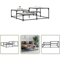 The Living Store Table basse Gris Sonoma 107x107x40 cm Bois composite