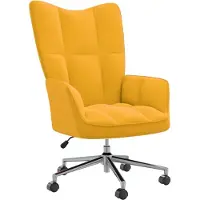 Syfax Chaise de relaxation Jaune moutarde Velours