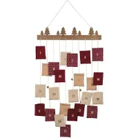 Rayher Hobby Materialen Kit de bricolage Calendrier de l'Avent multicolore à suspendre, 44 x 94 cm