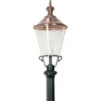 Casa Padrino Lampadaire de jardin Art Nouveau Vert / Cuivre Ø 29 x H. 150 cm - Lanterne de jardin - Lampe de jardin - Eclairage de jardin nostalgique - Luminaires de jardin nostalgiques