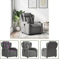 The Living Store Fauteuil de massage gris foncé Tissu