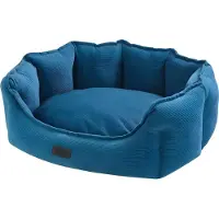 Nobby Lit de confort ovale "CORDO" bleu 86 x 70 x 24 cm