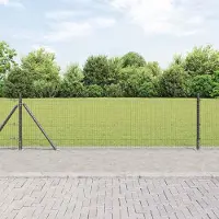 Syfax Clôture en fil soudé avec base en béton 100 x 0,5 m (L x H)