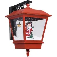 vidaXL Applique murale de Noël avec lumière LED et Père Noël rouge