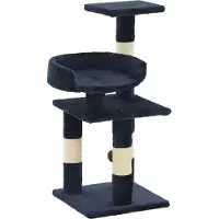 Syfax Arbre à chat avec griffoirs en sisal 65 cm Bleu