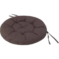 Hobbygarden Coussin rond STORK pour fauteuil suspendu & balançoire Bocianie Gniazdo Ø65 cm gris 8 cm épais résistant aux intempéries OEKO-TEX -