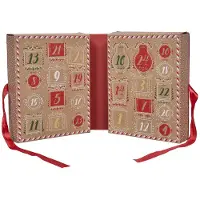 Spies Online Calendrier de l'Avent avec bougies parfumées 2025 - 24 bougies parfumées & décorations de Noël - Calendrier de l'Avent de luxe pour femmes - Coffret cadeau premium rouge & or