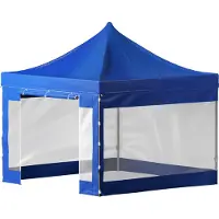 SucceBuy 10 x 10 ft Tente d'abri pop-up, pavillon de terrasse pour l'extérieur avec parois latérales amovibles et sac sur roulettes, abri imperméable résistant aux UV pour les fêtes