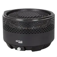 Aktive Smokeless Round Barbecue Argenté 31 cm