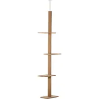 SUGIFT : Arbre à chat, structure d'escalade, griffoir d'une hauteur maximale, réglable en hauteur, en peluche, couleur marron