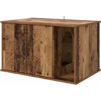 Syfax Maison pour chat Bois ancien 85 x 55 x 50 cm Bois d'ingénierie