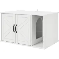 Syfax Maison pour chat Blanc Brillant 85 x 55 x 50 cm