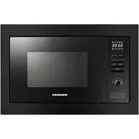 Heinner HMW-MDBI25GDBK Micro-ondes encastrable 25 L, 900 W, grill 1000 W, décongélation, noir
