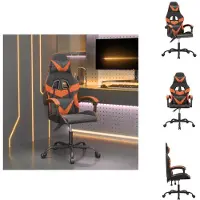 vidaXL Chaise de jeu noir et orange similicuir - Fauteuil de jeu