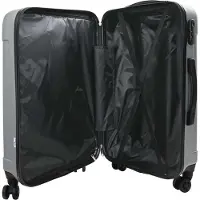vidaXL : Valise avec serrure, 3 pièces, argent, 50 x 31 x 78 cm, en plastique ABS
