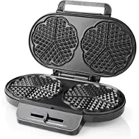 Nedis Gaufrier 1000W DM:2x14cm antiadhésif noir KAWP110FBK