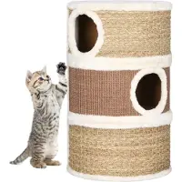 Syfax Tonneau à gratter pour chats 60 cm Herbiers marins