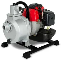 Eberth Pompe à eau 2PS avec 12.000l/h et 17,5m de hauteur de refoulement, raccord 1 pouce, pompe de jardin pour eaux sales avec moteur 2 temps et hauteur d'aspiration 7m