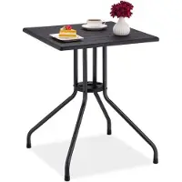 B2X Table de jardin aspect bois noir
